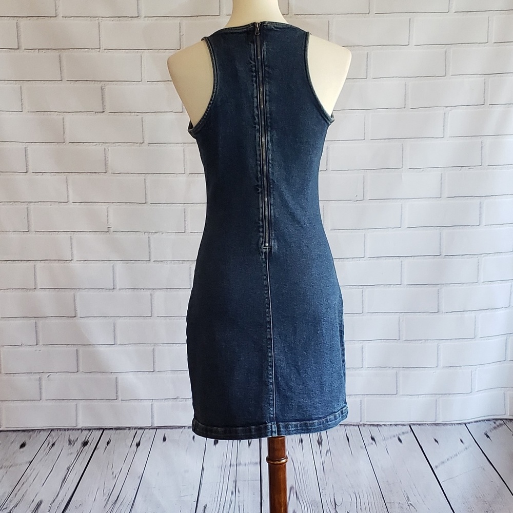 NWT CALVIN KLEIN Denim Tank Dress S - Picture 4 of 5